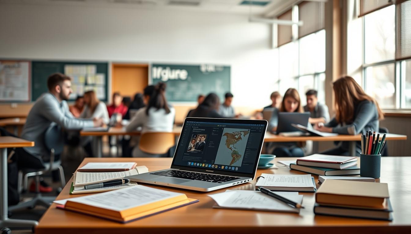 Students collaborating in study space